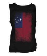 Samoa Faded Flag Mens Vest