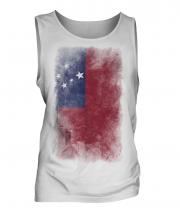 Samoa Faded Flag Mens Vest