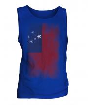 Samoa Faded Flag Mens Vest