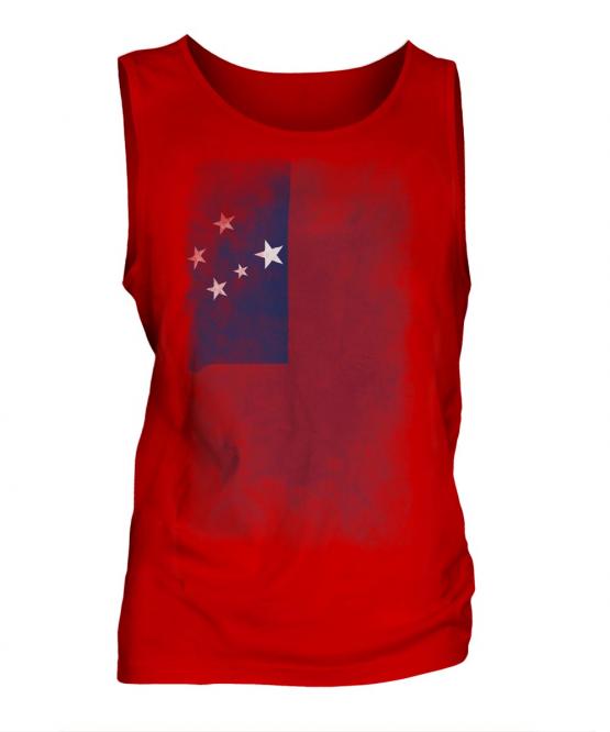 Samoa Faded Flag Mens Vest