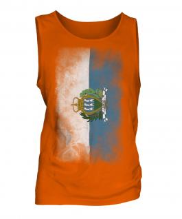 San Marino Faded Flag Mens Vest