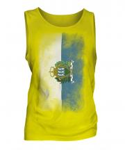 San Marino Faded Flag Mens Vest