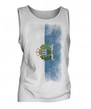 San Marino Faded Flag Mens Vest