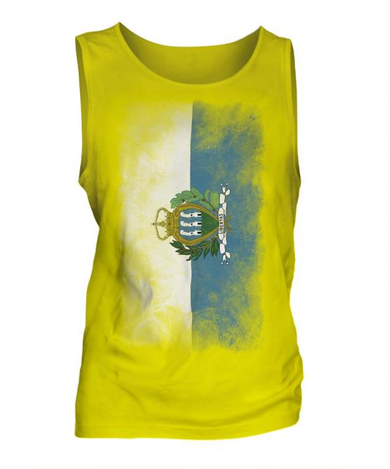 Sao Tome E Principe Faded Flag Mens Vest