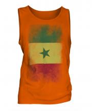 Senegal Faded Flag Mens Vest