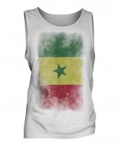 Senegal Faded Flag Mens Vest