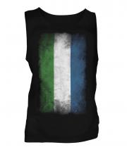 Sierra Leone Faded Flag Mens Vest