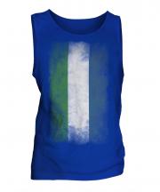 Sierra Leone Faded Flag Mens Vest
