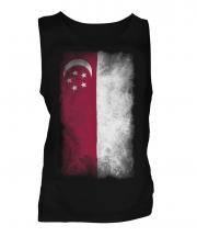 Singapore Faded Flag Mens Vest