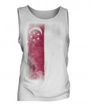 Singapore Faded Flag Mens Vest