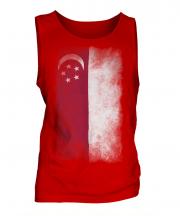 Singapore Faded Flag Mens Vest