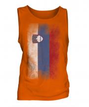 Slovenia Faded Flag Mens Vest