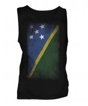Solomon Islands Faded Flag Mens Vest