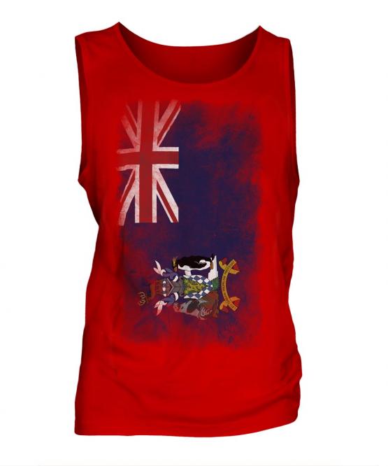 South Georgia Faded Flag Mens Vest