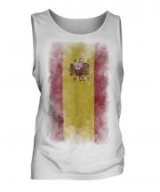 Spain Faded Flag Mens Vest