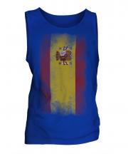 Spain Faded Flag Mens Vest