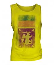 Sri Lanka Faded Flag Mens Vest