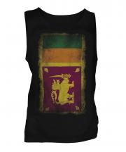 Sri Lanka Faded Flag Mens Vest