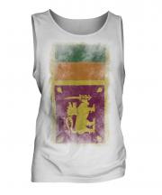 Sri Lanka Faded Flag Mens Vest
