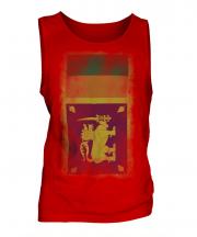 Sri Lanka Faded Flag Mens Vest