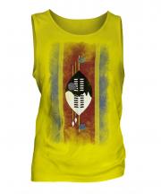Swaziland Faded Flag Mens Vest