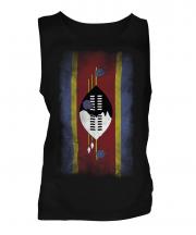 Swaziland Faded Flag Mens Vest