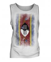 Swaziland Faded Flag Mens Vest