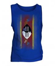 Swaziland Faded Flag Mens Vest