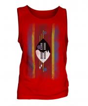 Swaziland Faded Flag Mens Vest