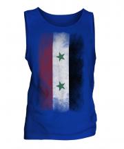Syria Faded Flag Mens Vest