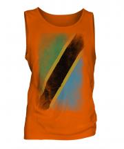 Tanzania Faded Flag Mens Vest