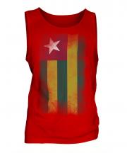Togo Faded Flag Mens Vest