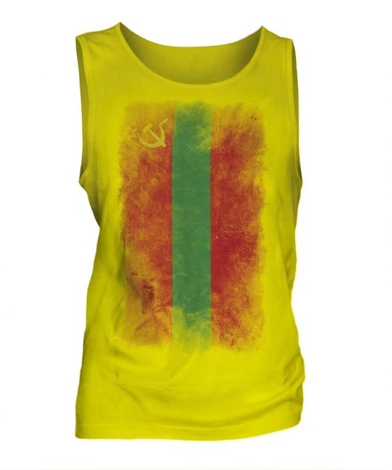 Transnistria Faded Flag Mens Vest