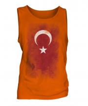 Turkey Faded Flag Mens Vest