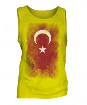 Turkey Faded Flag Mens Vest