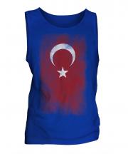 Turkey Faded Flag Mens Vest