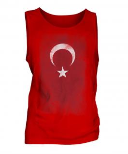 Turkey Faded Flag Mens Vest