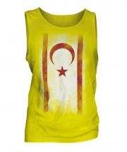 Turkish Republic Of Northern Cyprus Faded Flag Mens Vest