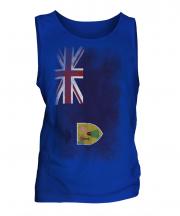 Turks And Caicos Islands Faded Flag Mens Vest
