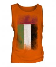 United Arab Emirates Faded Flag Mens Vest