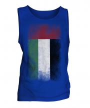 United Arab Emirates Faded Flag Mens Vest
