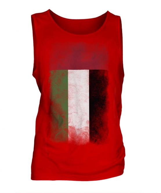 United Arab Emirates Faded Flag Mens Vest