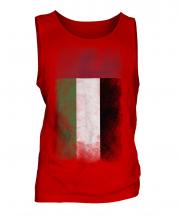 United Arab Emirates Faded Flag Mens Vest