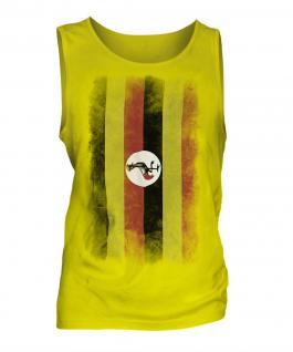 Uganda Faded Flag Mens Vest