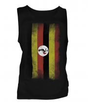 Uganda Faded Flag Mens Vest