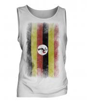 Uganda Faded Flag Mens Vest