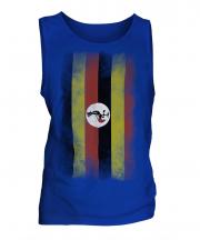 Uganda Faded Flag Mens Vest