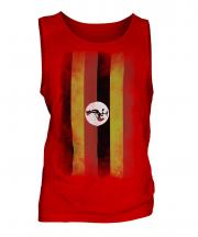 Uganda Faded Flag Mens Vest