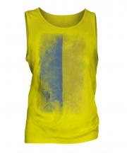 Ukraine Faded Flag Mens Vest