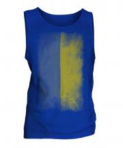 Ukraine Faded Flag Mens Vest